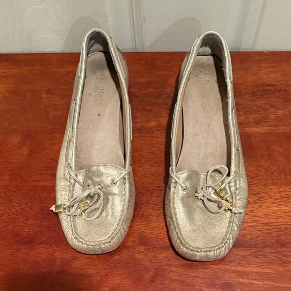 Michael Kors Metallic Gold Moccasins/Loafers - Picture 1 of 7